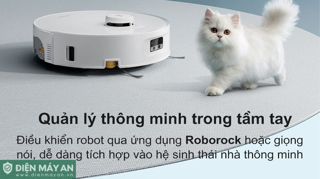 Robot hút bụi lau nhà Roborock QRevo CurV 2 Flow - Trắng
